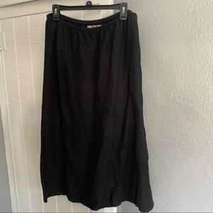 Flax Linen midi skirt